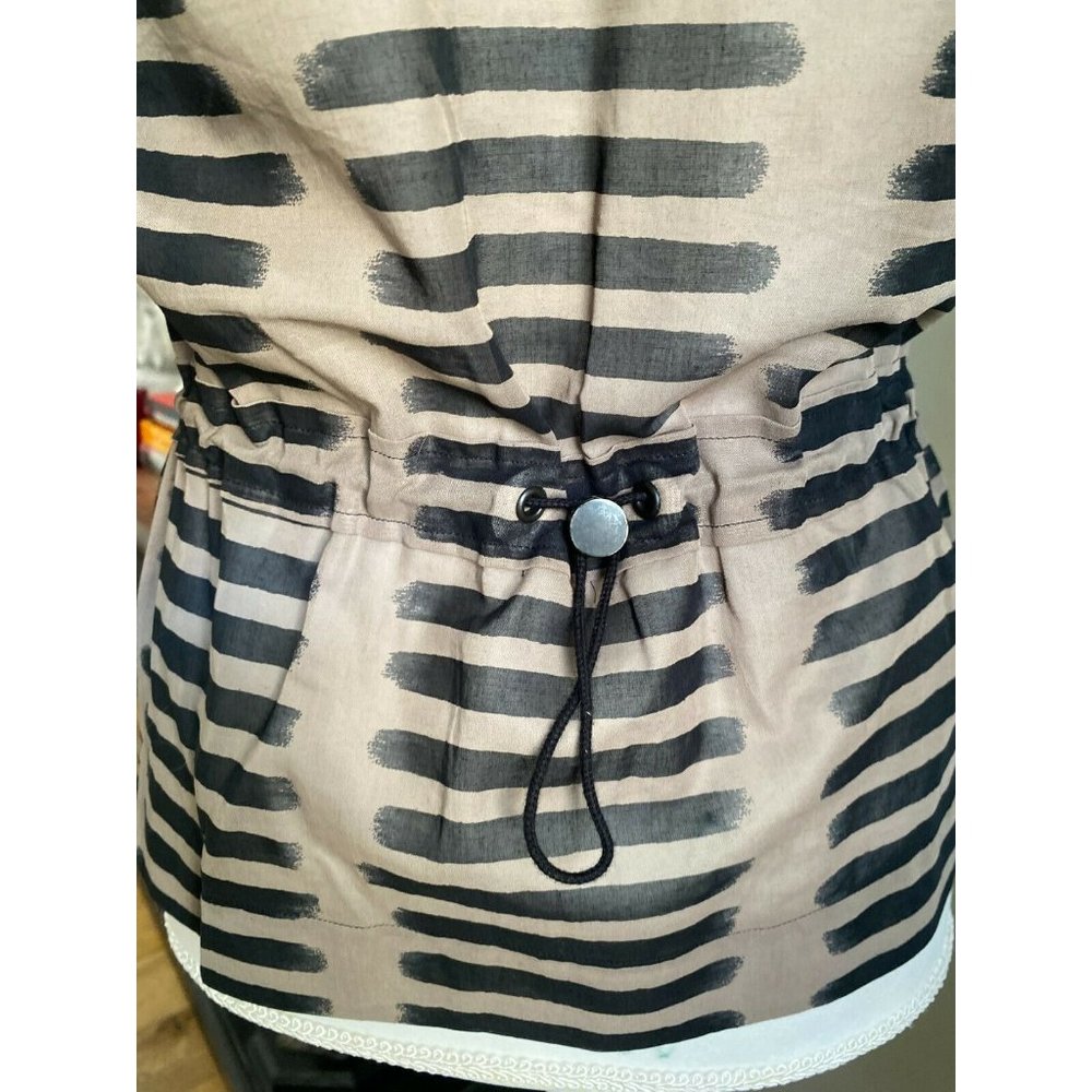 Akris Punto Drawstring Waist Button Down Shirt 8 - Picture 6 of 9